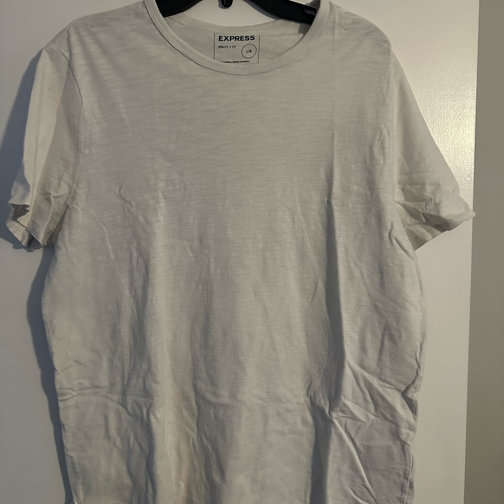 Express Men's Light Gray Short Sleeve Tee